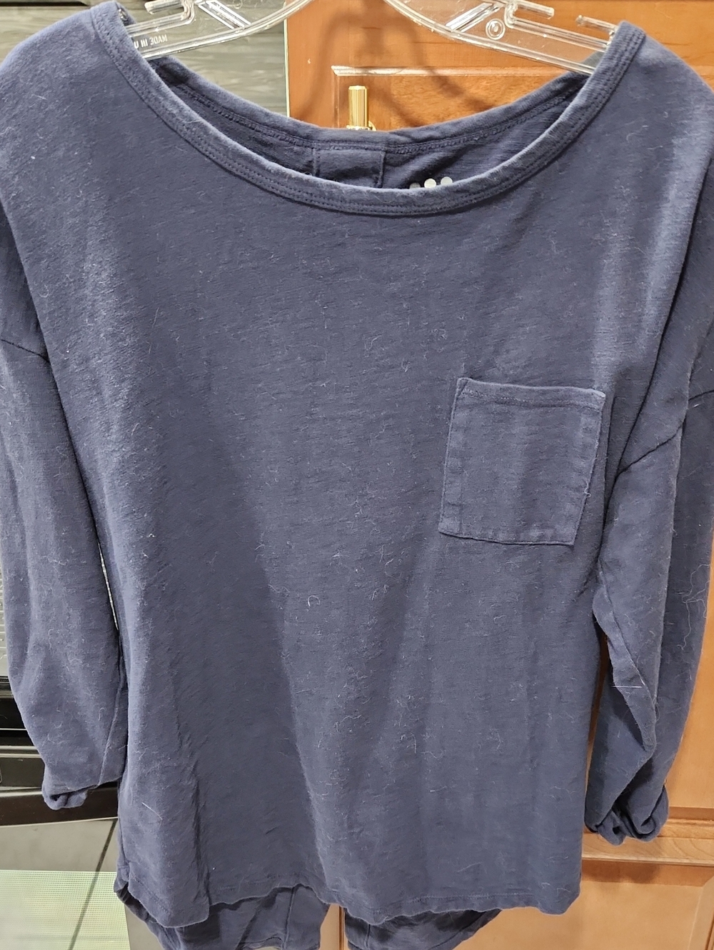 GAP Dark Navy Long-Sleeve Pocket Tee